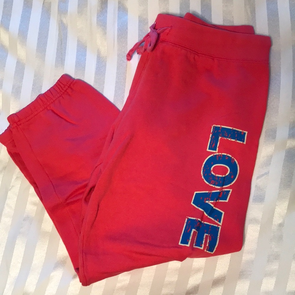 Pink ankle sweatpants